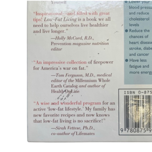 Low-Fat Living by Cooper 1996- Longevity Energy Weight Loss Freedom from Disease - Picture 8 of 10
